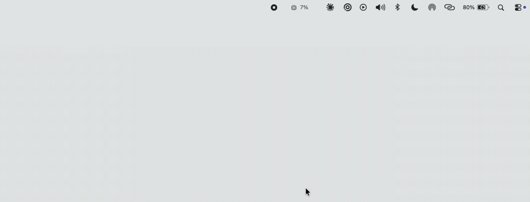 Loady showing CPU and memory usage in the macOS menu bar